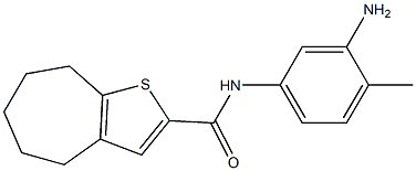 N-(3-amino-4-methylphenyl)-4H,5H,6H,7H,8H-cyclohepta[b]thiophene-2-carboxamide Struktur