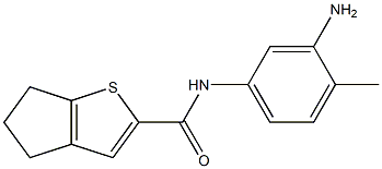 N-(3-amino-4-methylphenyl)-5,6-dihydro-4H-cyclopenta[b]thiophene-2-carboxamide Struktur