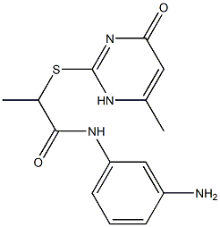 N-(3-aminophenyl)-2-[(6-methyl-4-oxo-1,4-dihydropyrimidin-2-yl)sulfanyl]propanamide Struktur