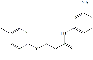 N-(3-aminophenyl)-3-[(2,4-dimethylphenyl)sulfanyl]propanamide Struktur