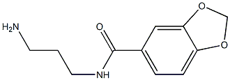 N-(3-aminopropyl)-1,3-benzodioxole-5-carboxamide Struktur