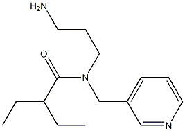 N-(3-aminopropyl)-2-ethyl-N-(pyridin-3-ylmethyl)butanamide Struktur