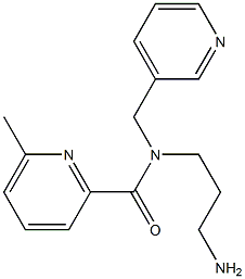 N-(3-aminopropyl)-6-methyl-N-(pyridin-3-ylmethyl)pyridine-2-carboxamide Struktur