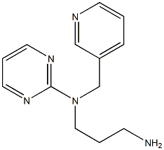 N-(3-aminopropyl)-N-(pyridin-3-ylmethyl)pyrimidin-2-amine Struktur