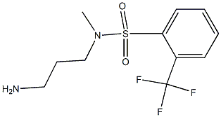 N-(3-aminopropyl)-N-methyl-2-(trifluoromethyl)benzene-1-sulfonamide Struktur