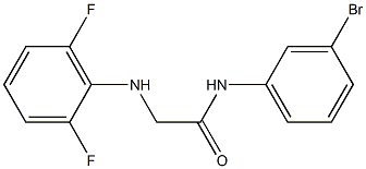 N-(3-bromophenyl)-2-[(2,6-difluorophenyl)amino]acetamide Struktur