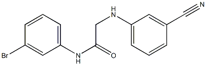 N-(3-bromophenyl)-2-[(3-cyanophenyl)amino]acetamide Struktur