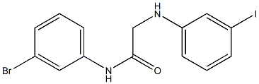 N-(3-bromophenyl)-2-[(3-iodophenyl)amino]acetamide Struktur