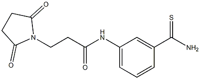 N-(3-carbamothioylphenyl)-3-(2,5-dioxopyrrolidin-1-yl)propanamide Struktur