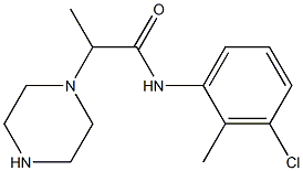 N-(3-chloro-2-methylphenyl)-2-(piperazin-1-yl)propanamide Struktur