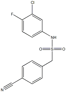 N-(3-chloro-4-fluorophenyl)-1-(4-cyanophenyl)methanesulfonamide Struktur