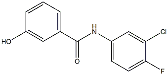 N-(3-chloro-4-fluorophenyl)-3-hydroxybenzamide Struktur