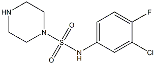 N-(3-chloro-4-fluorophenyl)piperazine-1-sulfonamide Struktur