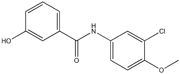 N-(3-chloro-4-methoxyphenyl)-3-hydroxybenzamide Struktur