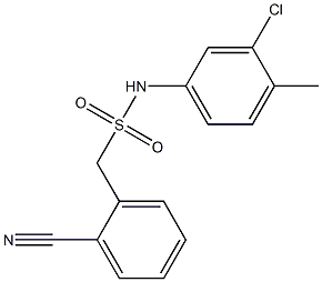 N-(3-chloro-4-methylphenyl)-1-(2-cyanophenyl)methanesulfonamide Struktur