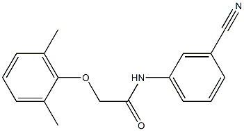 N-(3-cyanophenyl)-2-(2,6-dimethylphenoxy)acetamide Struktur