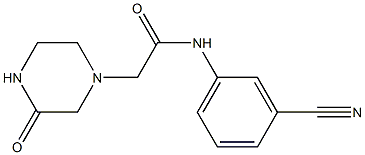 N-(3-cyanophenyl)-2-(3-oxopiperazin-1-yl)acetamide Struktur