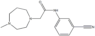 N-(3-cyanophenyl)-2-(4-methyl-1,4-diazepan-1-yl)acetamide Struktur