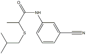 N-(3-cyanophenyl)-2-[(2-methylpropyl)sulfanyl]propanamide Struktur