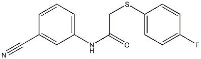 N-(3-cyanophenyl)-2-[(4-fluorophenyl)sulfanyl]acetamide Struktur