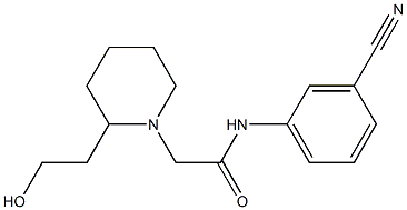 N-(3-cyanophenyl)-2-[2-(2-hydroxyethyl)piperidin-1-yl]acetamide Struktur