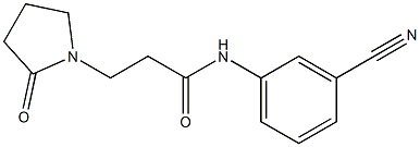 N-(3-cyanophenyl)-3-(2-oxopyrrolidin-1-yl)propanamide Struktur