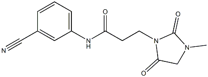 N-(3-cyanophenyl)-3-(3-methyl-2,5-dioxoimidazolidin-1-yl)propanamide Struktur