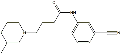 N-(3-cyanophenyl)-4-(3-methylpiperidin-1-yl)butanamide Struktur