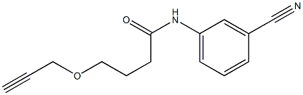 N-(3-cyanophenyl)-4-(prop-2-yn-1-yloxy)butanamide Struktur