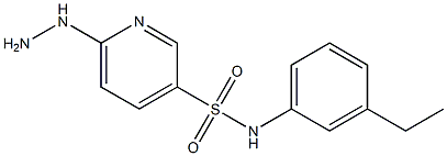 N-(3-ethylphenyl)-6-hydrazinylpyridine-3-sulfonamide Struktur