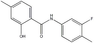 N-(3-fluoro-4-methylphenyl)-2-hydroxy-4-methylbenzamide Struktur