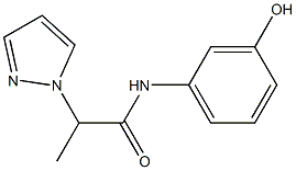 N-(3-hydroxyphenyl)-2-(1H-pyrazol-1-yl)propanamide Struktur