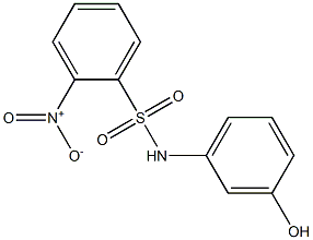 N-(3-hydroxyphenyl)-2-nitrobenzene-1-sulfonamide Struktur