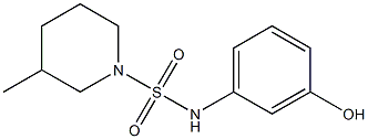 N-(3-hydroxyphenyl)-3-methylpiperidine-1-sulfonamide Struktur