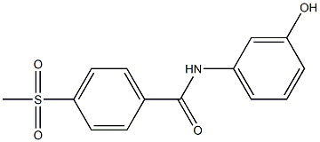 N-(3-hydroxyphenyl)-4-methanesulfonylbenzamide Struktur