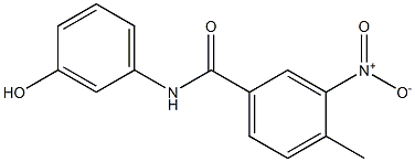 N-(3-hydroxyphenyl)-4-methyl-3-nitrobenzamide Struktur