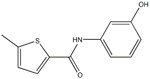 N-(3-hydroxyphenyl)-5-methylthiophene-2-carboxamide Struktur