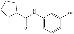 N-(3-hydroxyphenyl)cyclopentanecarboxamide Struktur