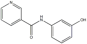 N-(3-hydroxyphenyl)pyridine-3-carboxamide Struktur