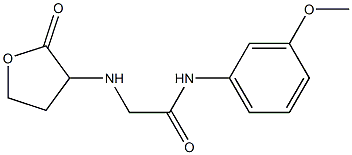 N-(3-methoxyphenyl)-2-[(2-oxooxolan-3-yl)amino]acetamide Struktur