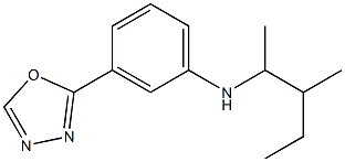 N-(3-methylpentan-2-yl)-3-(1,3,4-oxadiazol-2-yl)aniline Struktur