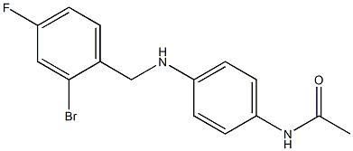 N-(4-{[(2-bromo-4-fluorophenyl)methyl]amino}phenyl)acetamide Struktur