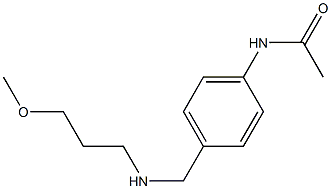 N-(4-{[(3-methoxypropyl)amino]methyl}phenyl)acetamide Struktur