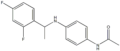 N-(4-{[1-(2,4-difluorophenyl)ethyl]amino}phenyl)acetamide Struktur