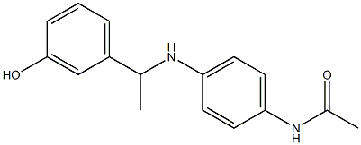 N-(4-{[1-(3-hydroxyphenyl)ethyl]amino}phenyl)acetamide Struktur