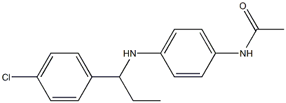 N-(4-{[1-(4-chlorophenyl)propyl]amino}phenyl)acetamide Struktur