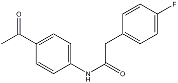 N-(4-acetylphenyl)-2-(4-fluorophenyl)acetamide Struktur