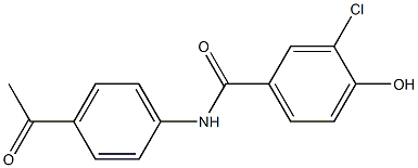 N-(4-acetylphenyl)-3-chloro-4-hydroxybenzamide Struktur