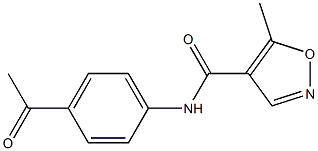 N-(4-acetylphenyl)-5-methylisoxazole-4-carboxamide Struktur