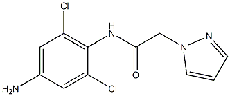 N-(4-amino-2,6-dichlorophenyl)-2-(1H-pyrazol-1-yl)acetamide Struktur